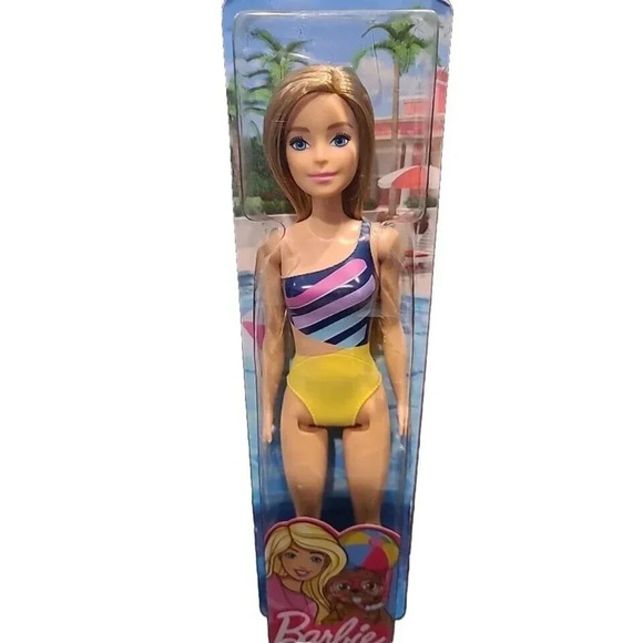 Barbie Water Play Wearing Swimsuit 11" Doll with Light Brown Hair - Brand New - Picture 6 of 6